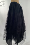 Marc Le Bihan lace embroidered skirt 2596 series plant dyeing France MLB-2596-HEILS black lace embroidery